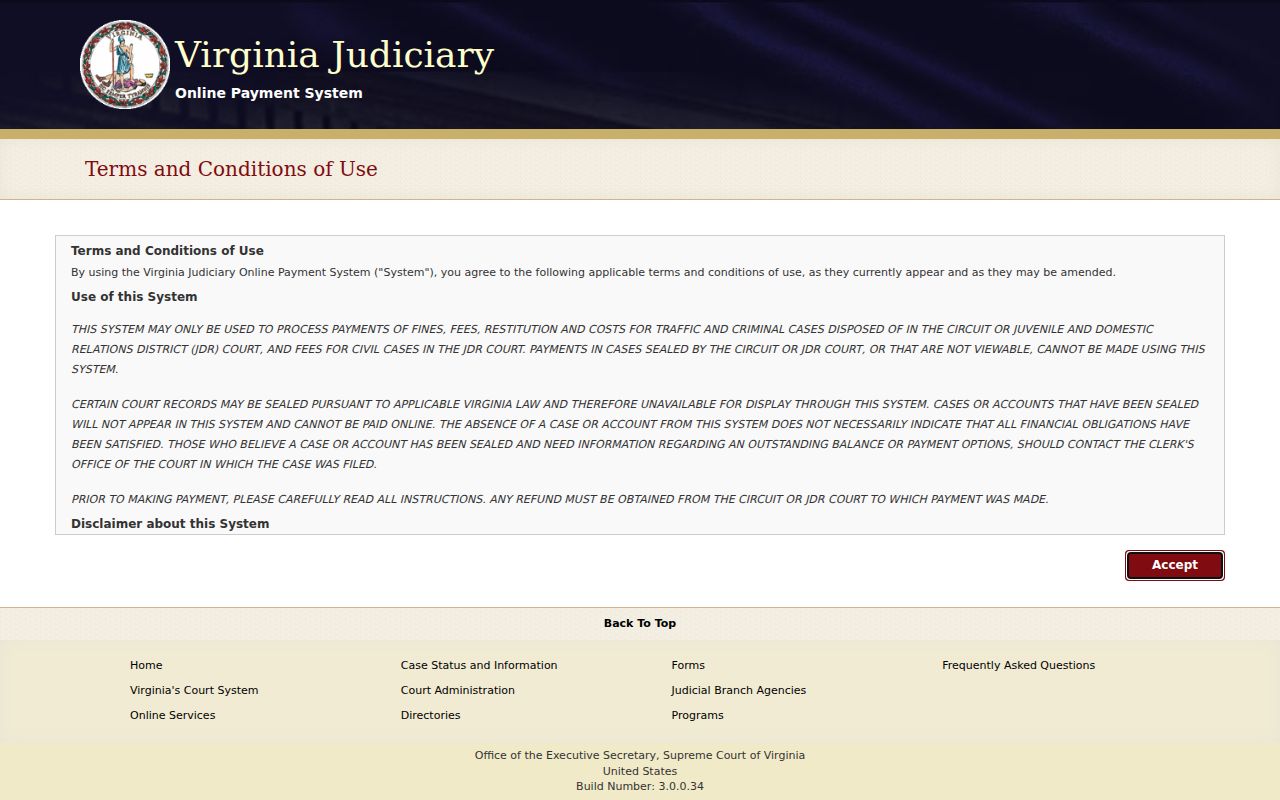 Bath County warrant records Circuit Court payment portal