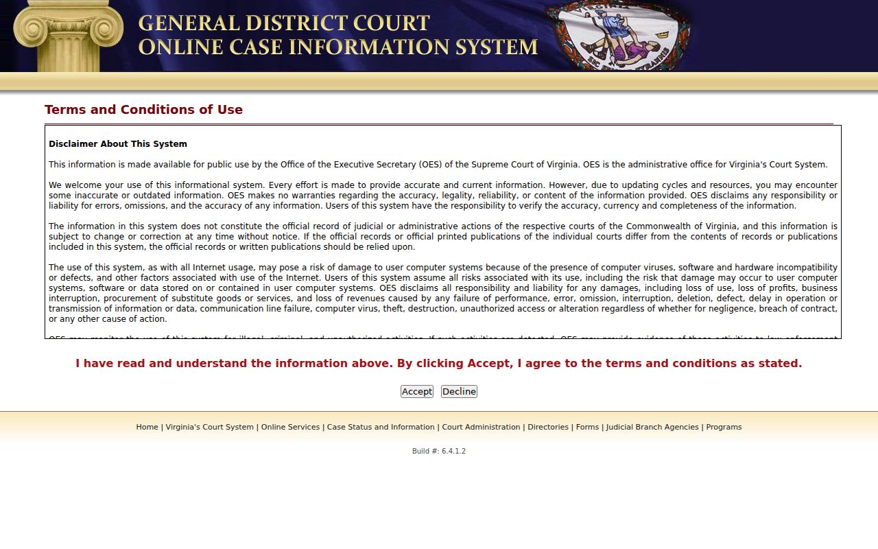 Bath County warrant search terms and case-result disclaimer